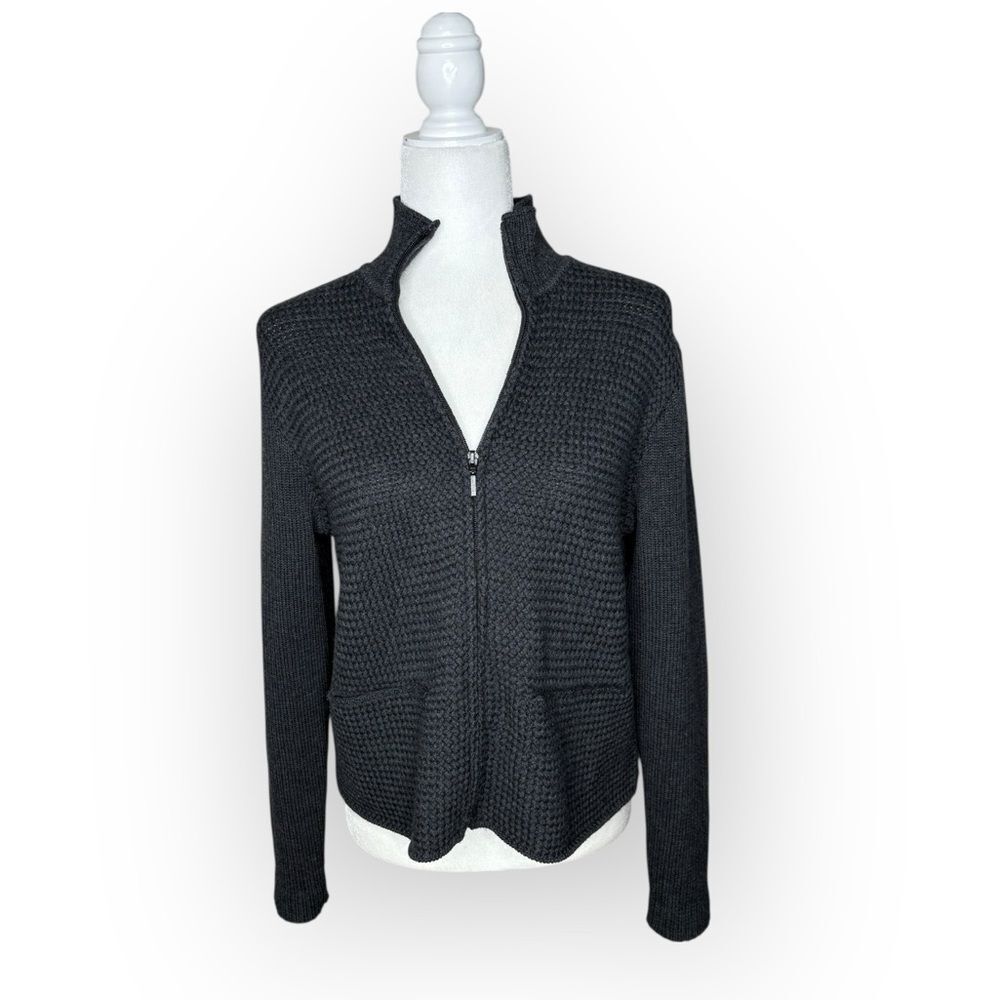 Eileen Fisher Merino Wool Zip Up Cardigan Sweater Women’s Size Small